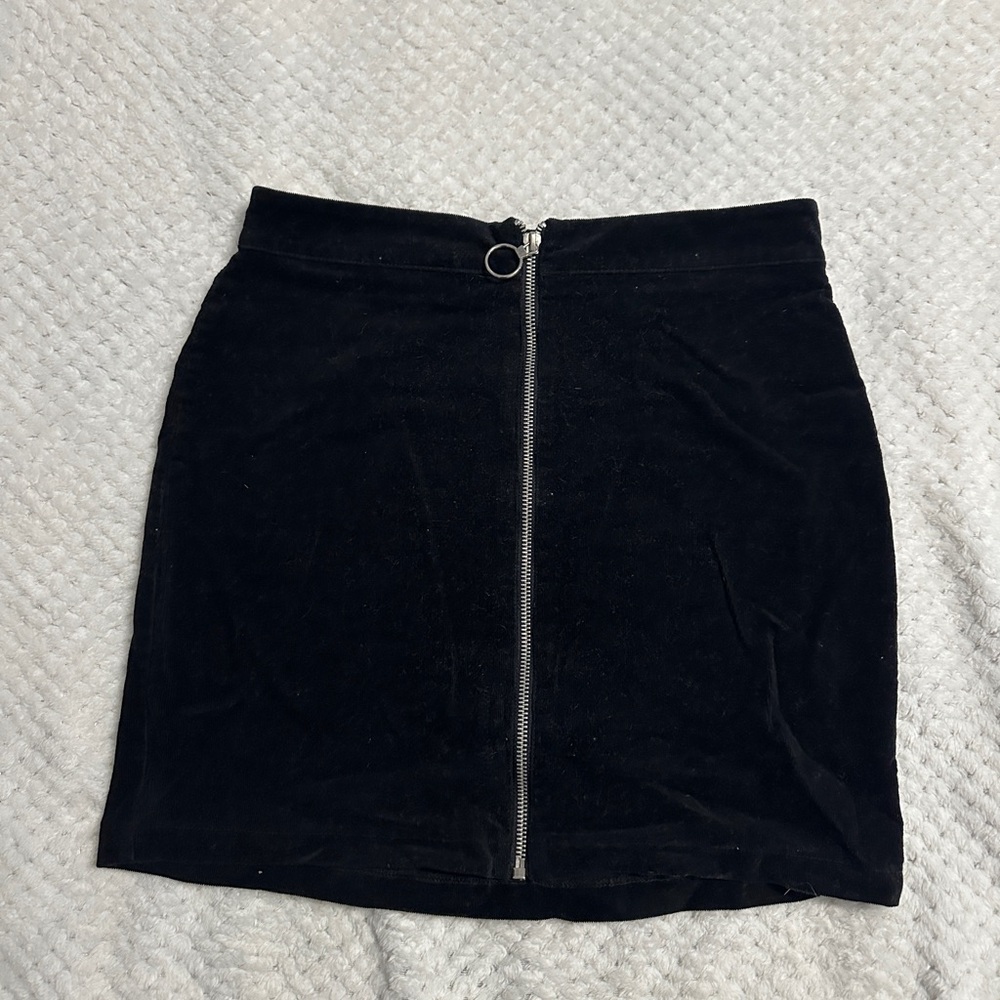 Black Zippered Skirt